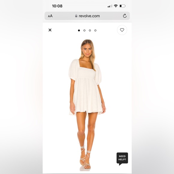 Free People new w tags Violet Mini Dress -white size Large - Picture 5 of 6